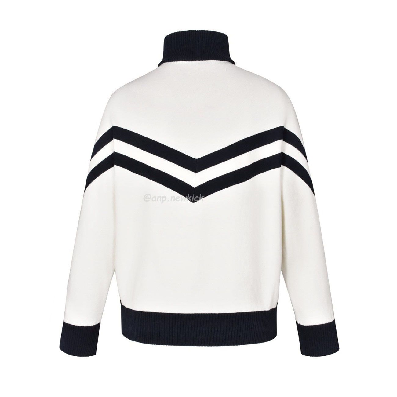 Louis Vuitton Knitted Cotton Sailor Blouson White Navy (6) - newkick.app